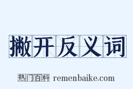撇开反义词是什么意思的图片
